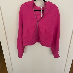 Lululemon crop scuba- pink blossom